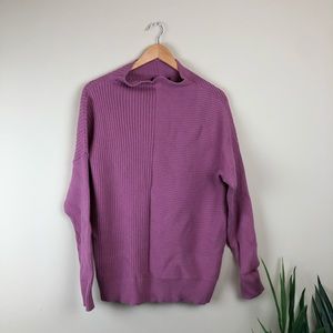 Cross Knit Mauve Sweater